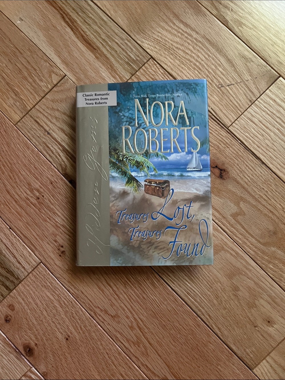 Silhouette Coastal Decorative Book Cover in Blue and Cream